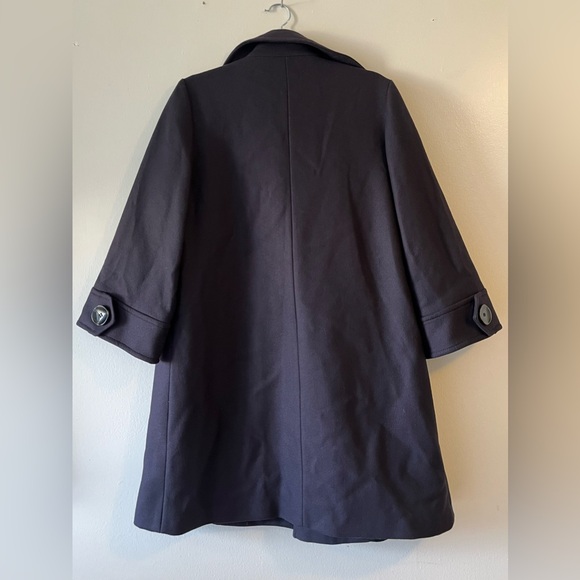 ZARA NAVY BLUE WOOL BLEND DOUBLE BREASTED  COAT BLOGGER FAVOURITE MINIMALIST M - Picture 9 of 16